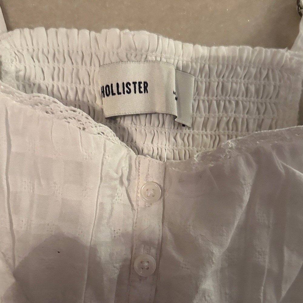 Hollister White Textured Sleeveless Top - Picture 2 of 7